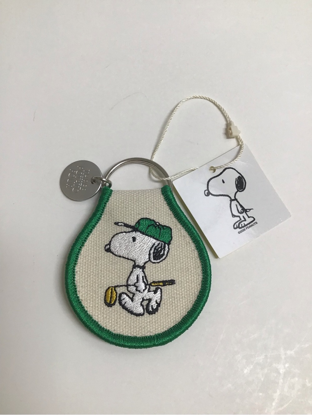 Peanuts Snoopy Golfer Key Ring Embroidered Patch Style Three Potato Four NEW - Picture 4 of 10